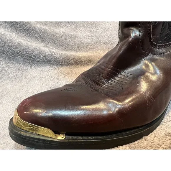 Laredo Leather Metal Tip Western Boots 12628, Mens Size 11 Extra Wide - Picture 3 of 13
